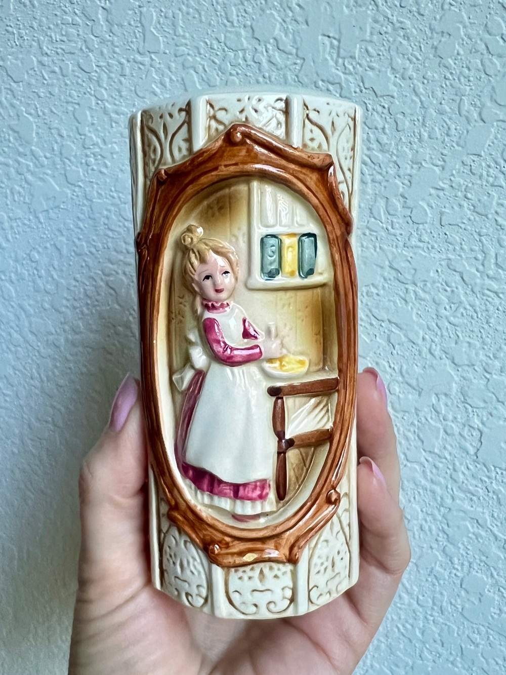 1978 Sears Roebuck Pioneer Woman Ceramic Salt Pepper Shaker Replacement Vintage